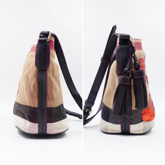 AT04โค๏ธ Burberry Ashby Bucket Bag Multiple colors Cloth - Picture 4 of 15